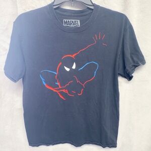 Marvel Spiderman Graphic T Shirt Black Mens Size Medium Universal Studios